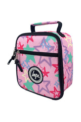 Lunch Bag Insulated Pink Graffiti Stars