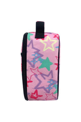 Lunch Bag Insulated Pink Graffiti Stars
