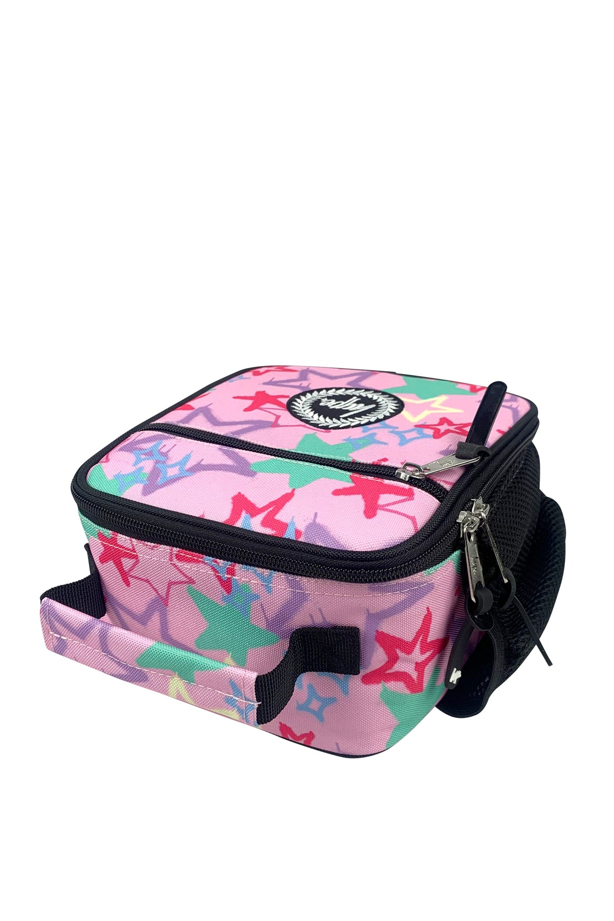 Lunch Bag Insulated Pink Graffiti Stars