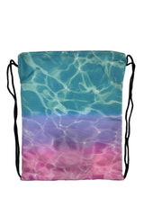 Hype Pastel Pool drawstring bag front view — vibrant print and durable build