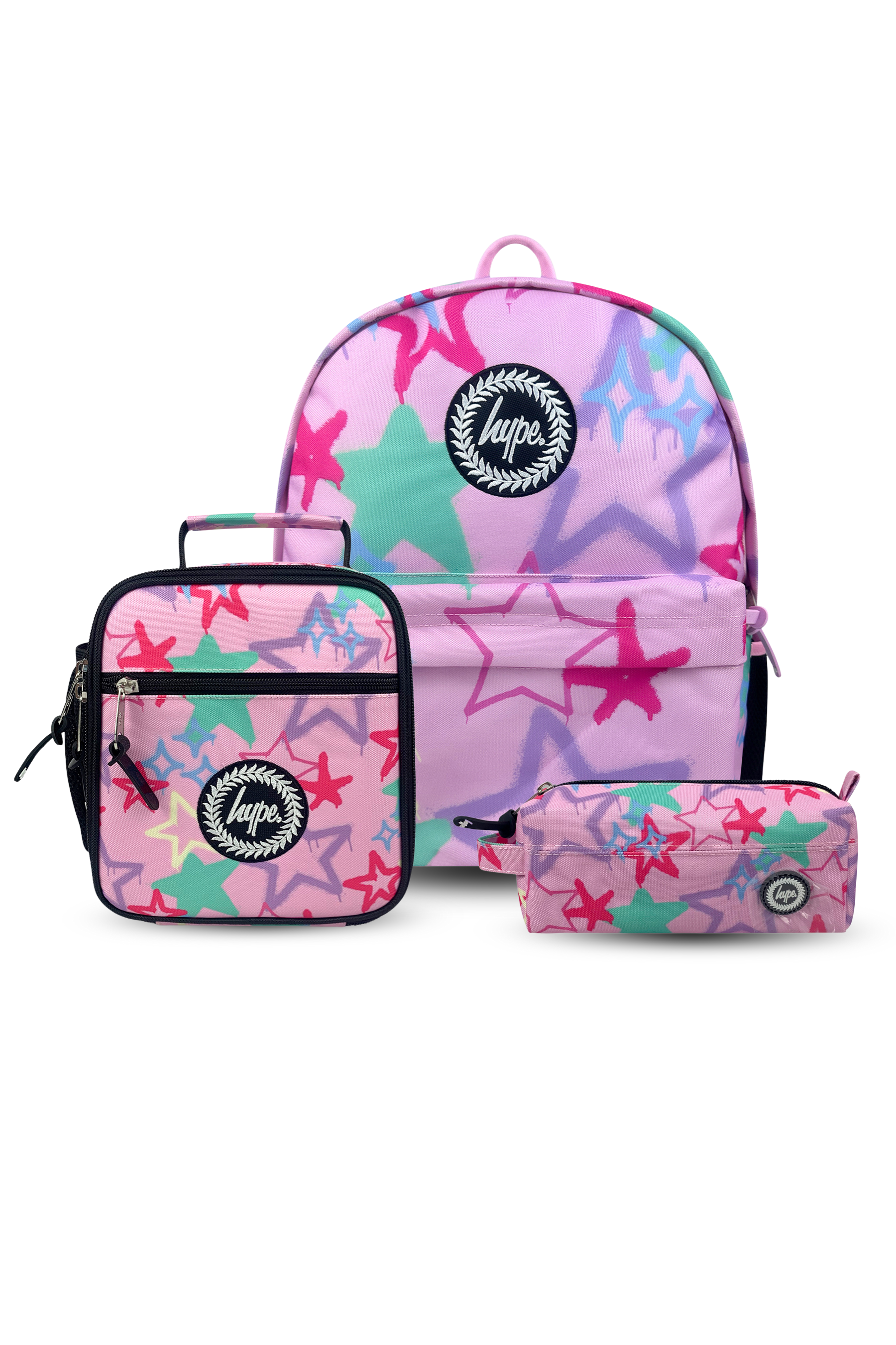 Pink Graffiti Stars Backpack Bundle