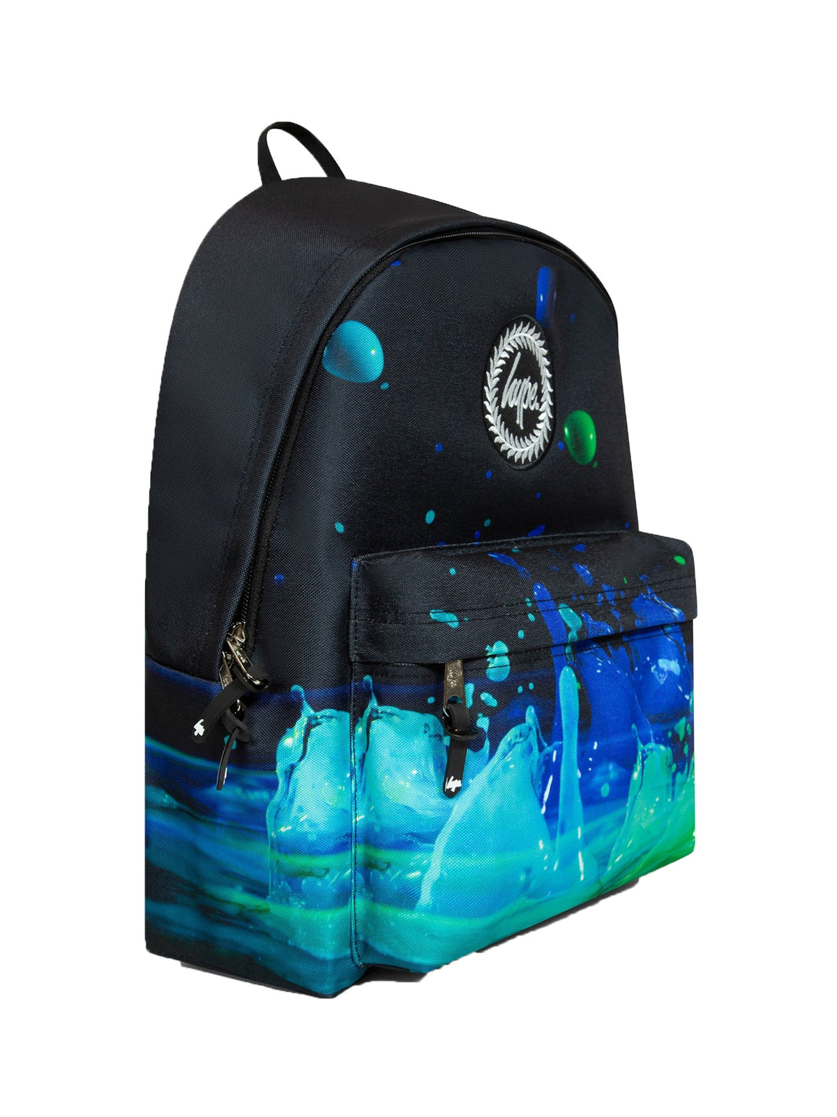 Hype Black 3D Droplets backpack worn by teen — ideal school bag UAE