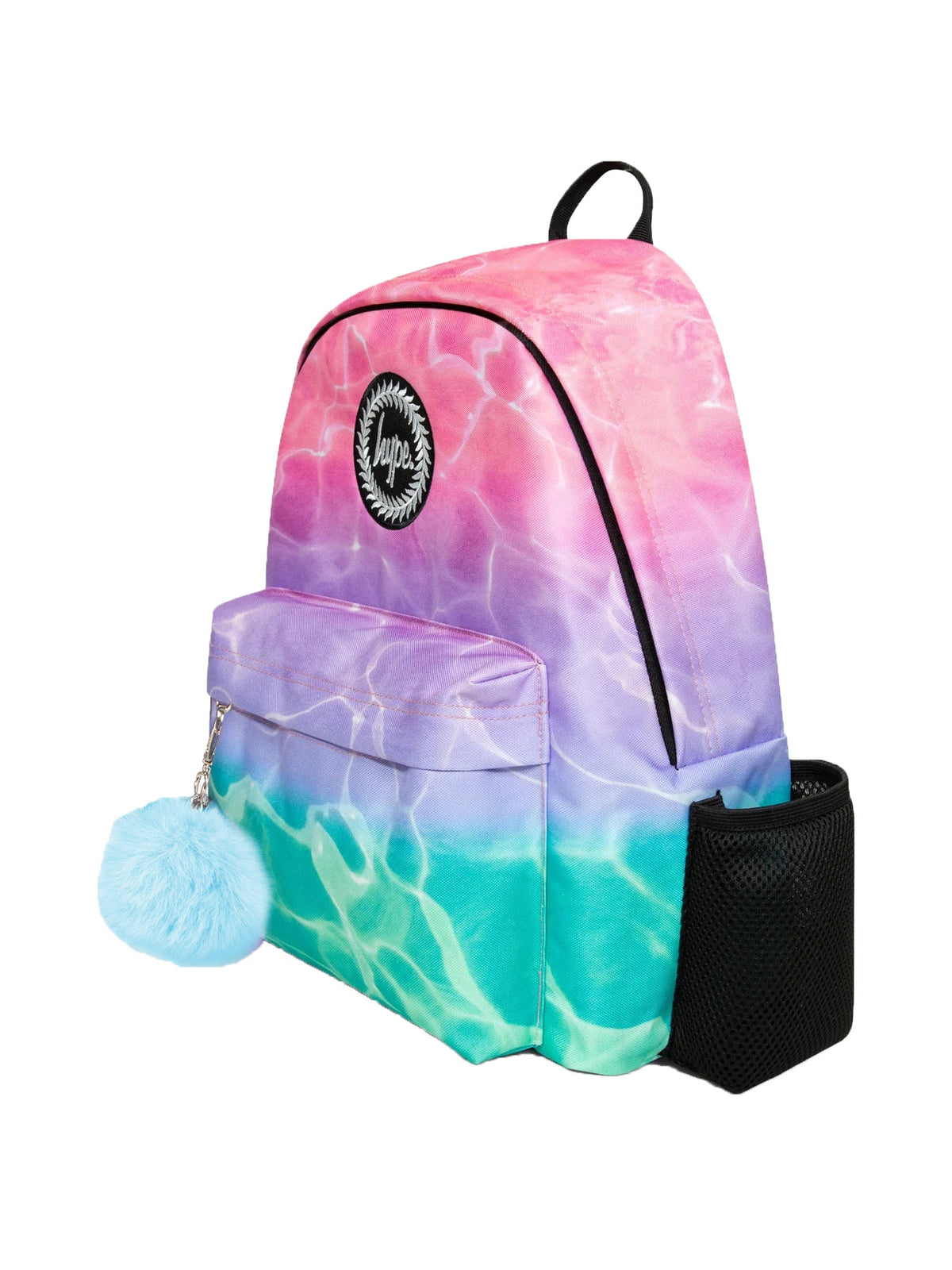 Hype Pastel Pool backpack front view — vibrant print and durable build