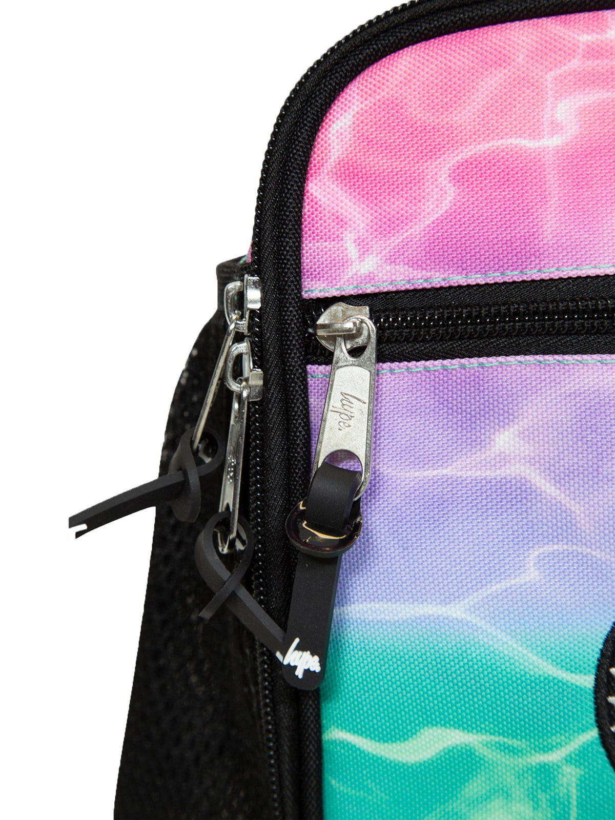Hype Pastel Pool insulated lunch bag — close-up of logo and design details