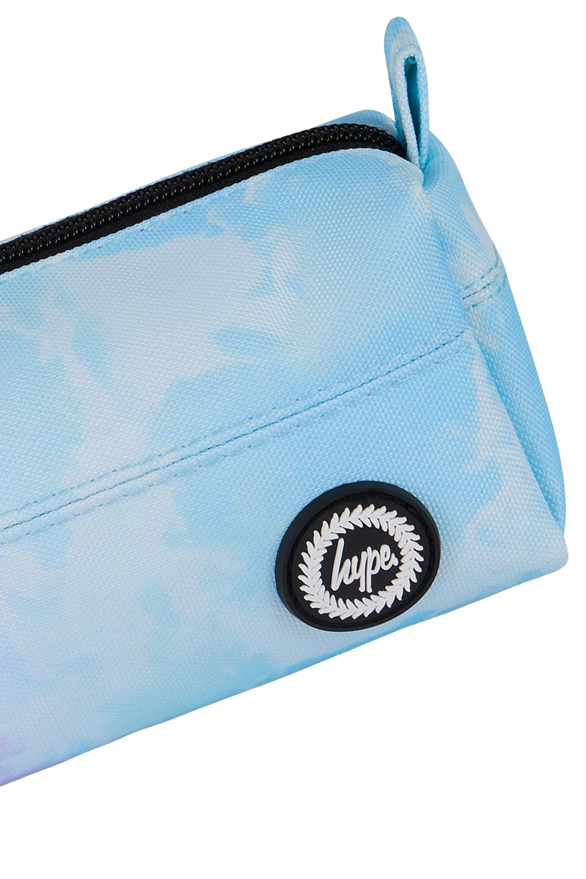Hype Cloud Fade pencil case — close-up of logo and design details