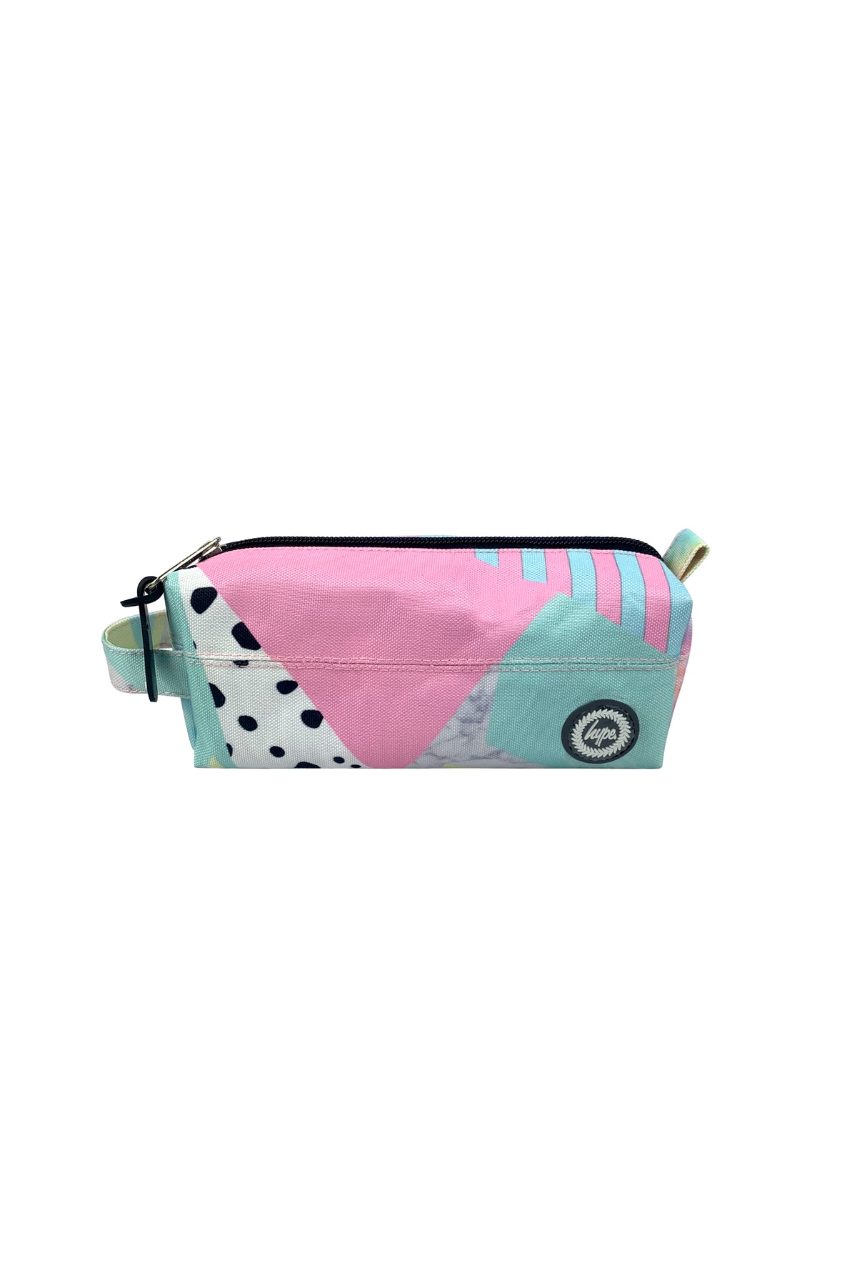 Hype Pastel Collage school bag set — layout showing all pockets and design details