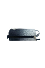 Hype Black & White Speckle Fade pencil case lifestyle shot — school-ready and on-trend