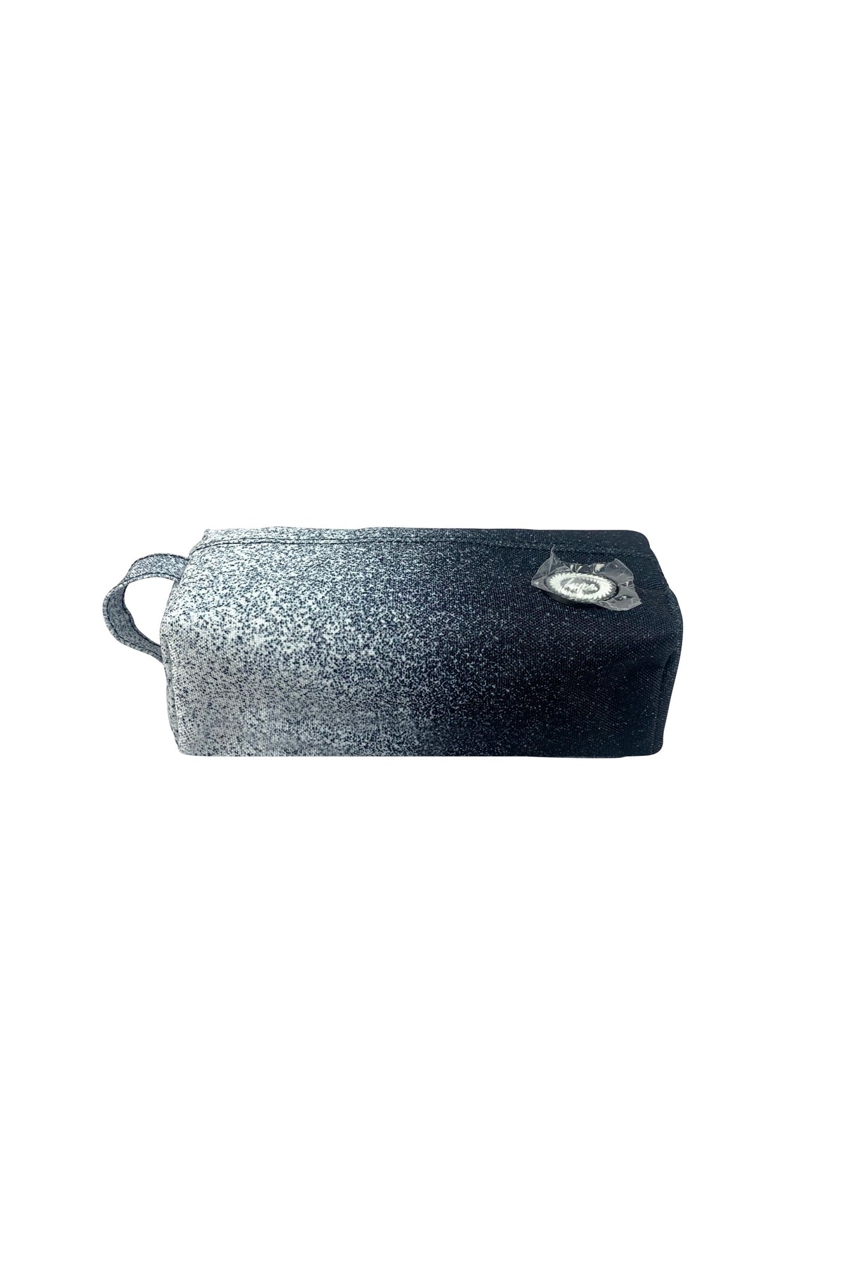Hype Black & White Speckle Fade pencil case — bold colour and print from every angle