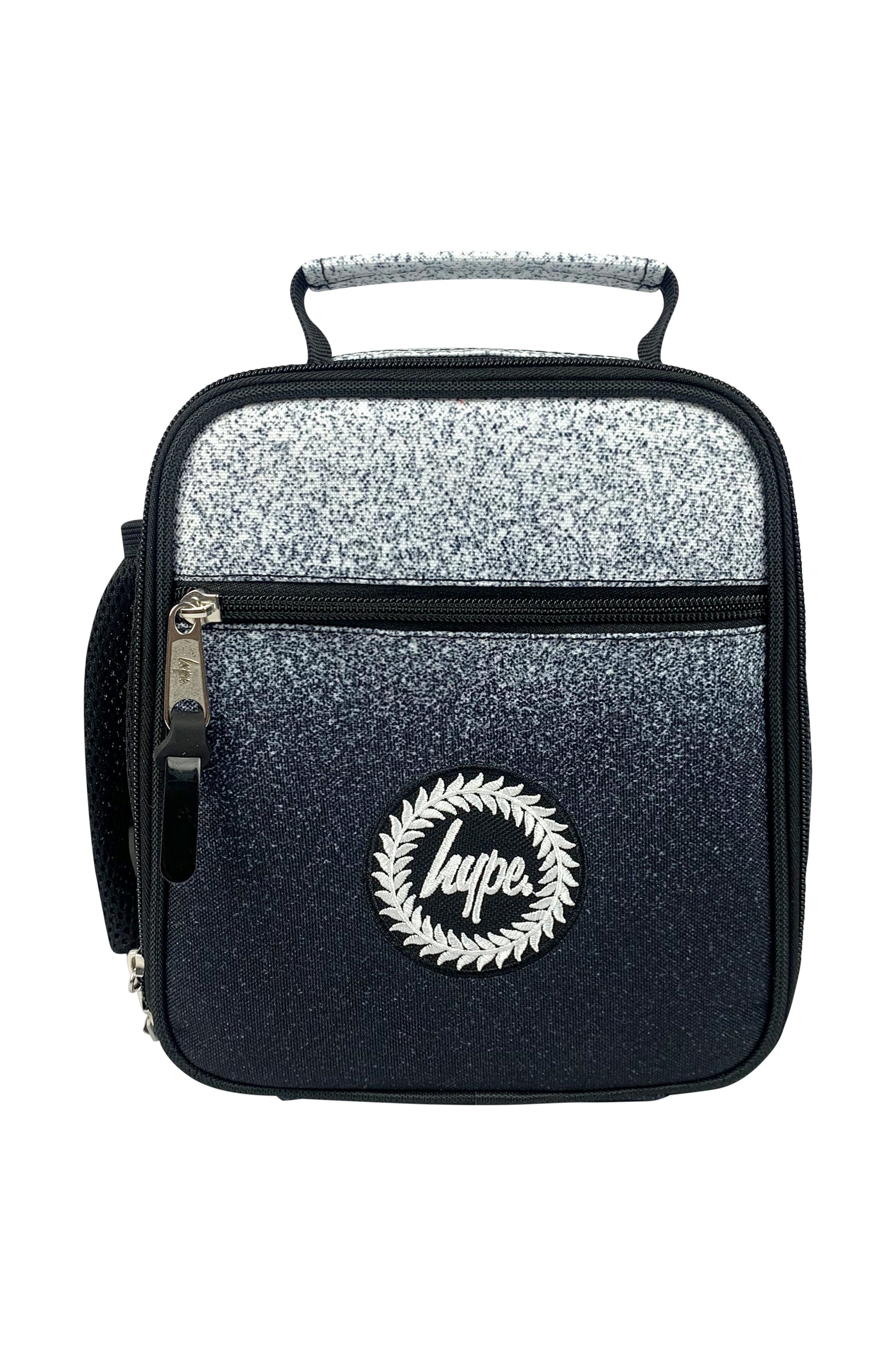 Insulated Lunch Bag - Black & White Speckle Fade