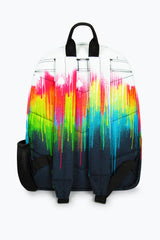 Hype Drips Multicolour backpack interior — main compartment and front pocket detail