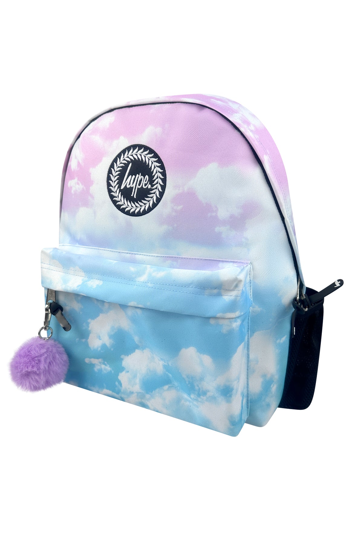 Hype Cloud Fade backpack front view — vibrant print and durable build