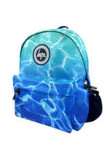 Hype Blue Pool Fade backpack front view — vibrant print and durable build