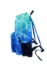 Hype Blue Pool Fade backpack worn by teen — ideal school bag UAE
