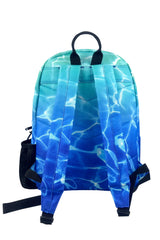 Hype Blue Pool Fade backpack — padded back panel and adjustable straps