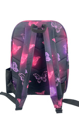 Hype Pink & Purple Glow Butterfly backpack — dimensions and size reference for school use