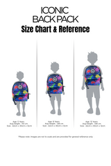 Hype Space Dinosaurs backpack interior — main compartment and front pocket detail