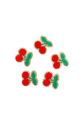 Cherry Iron-On Patches, Set of 5