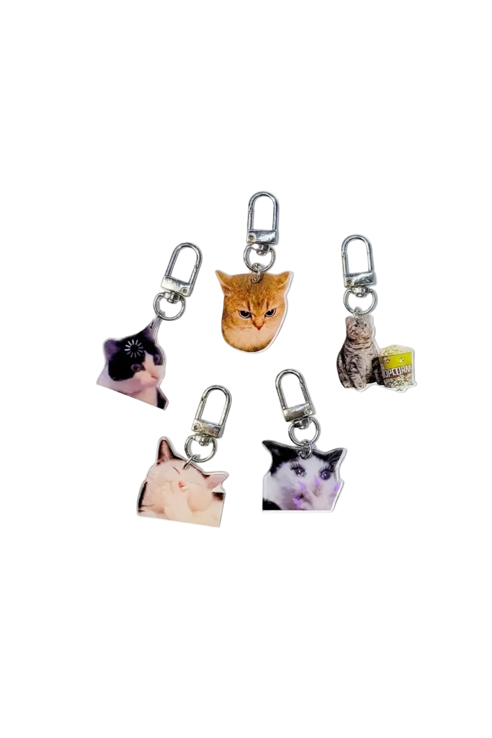 Cat Charms Assorted 1, Set of 5