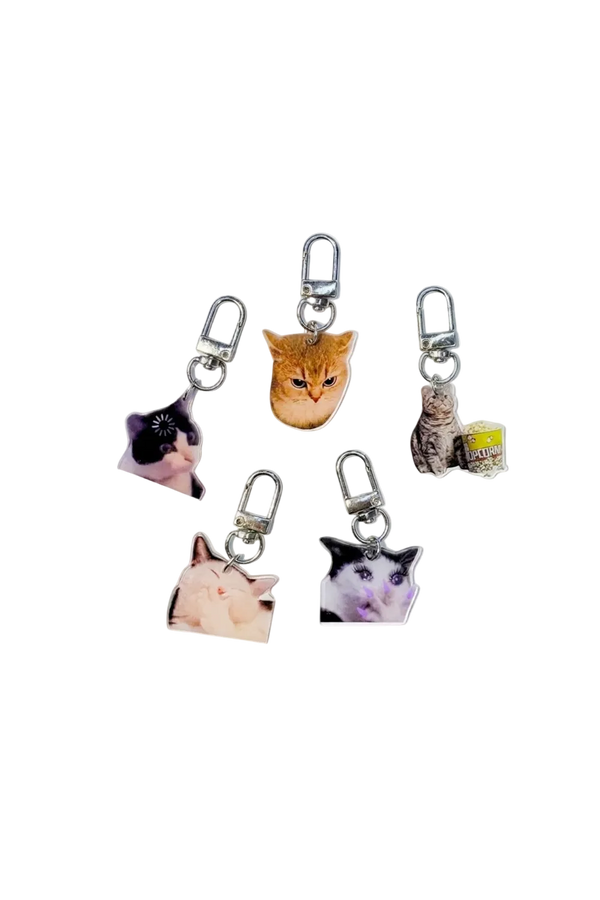 Cat Charms Assorted 1, Set of 5