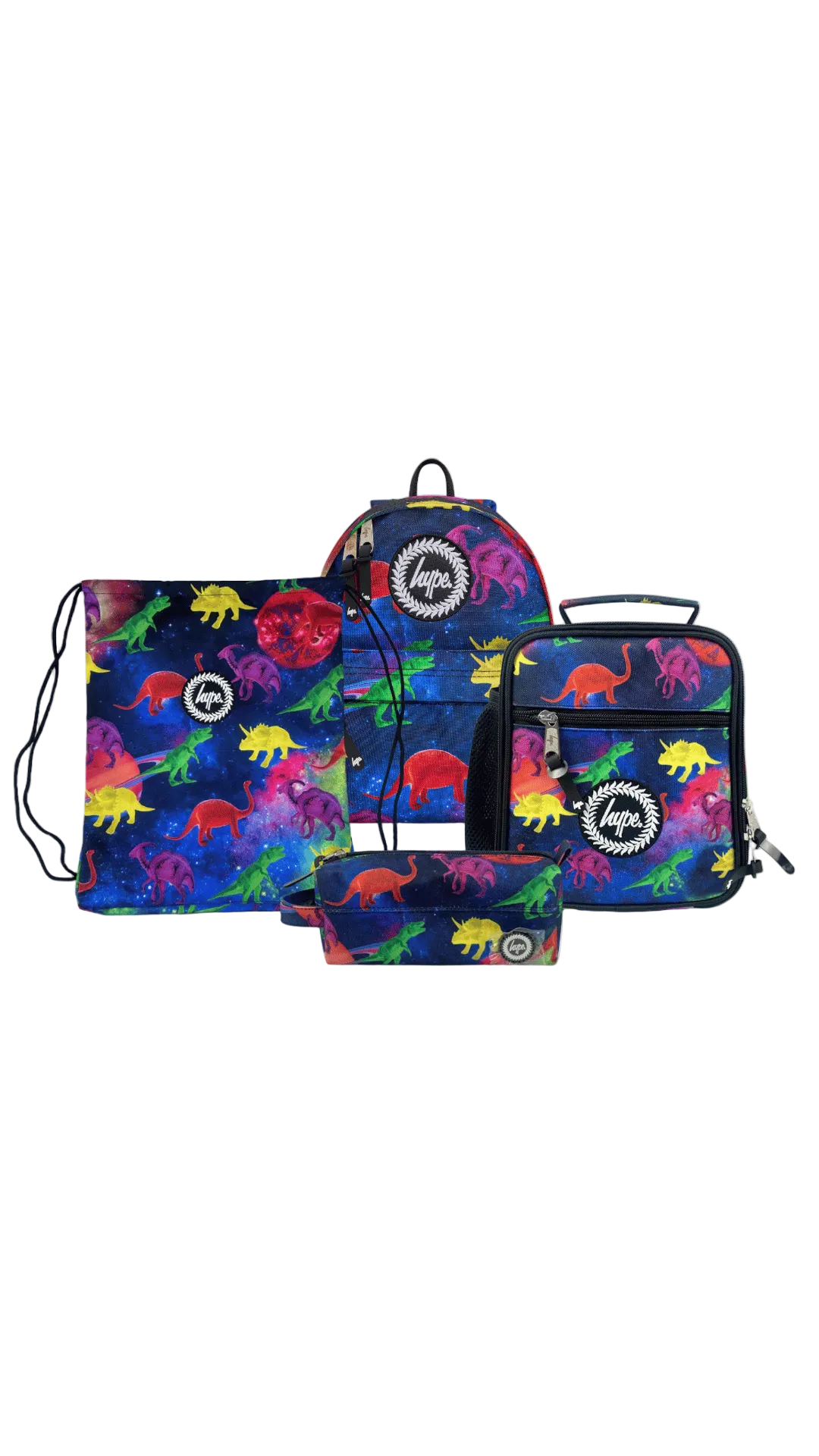 Mini Backpack Set of 4 Space Dinosaurs