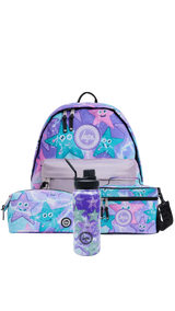 Backpack Iconic Set of 4 Purple/Green Starfish
