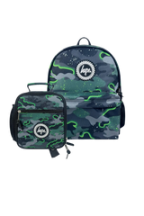 Backpack Iconic Set of 2 Green Glow Camo
