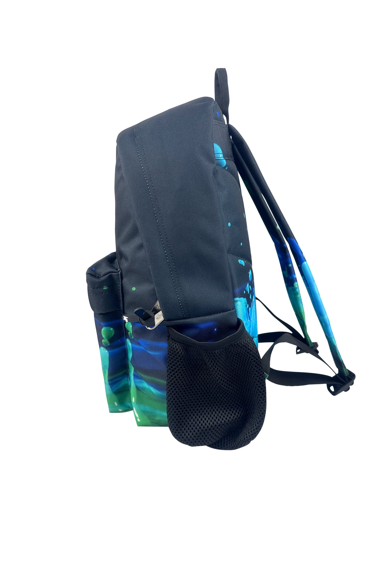 Hype Black 3D Droplets backpack — dimensions and size reference for school use