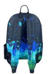Hype Black 3D Droplets backpack — padded back panel and adjustable straps