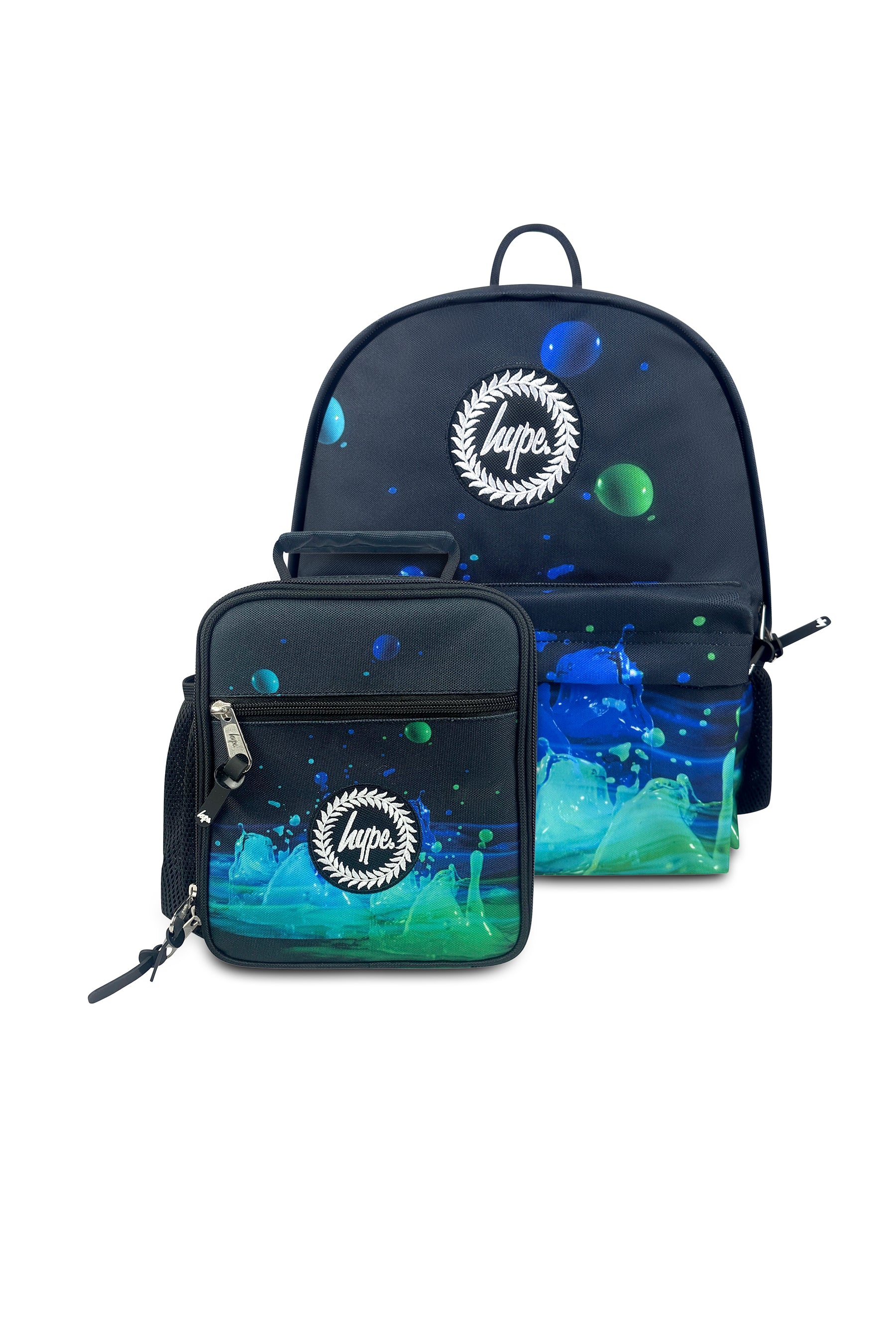 2-in-1 School Set - Black 3D Droplets