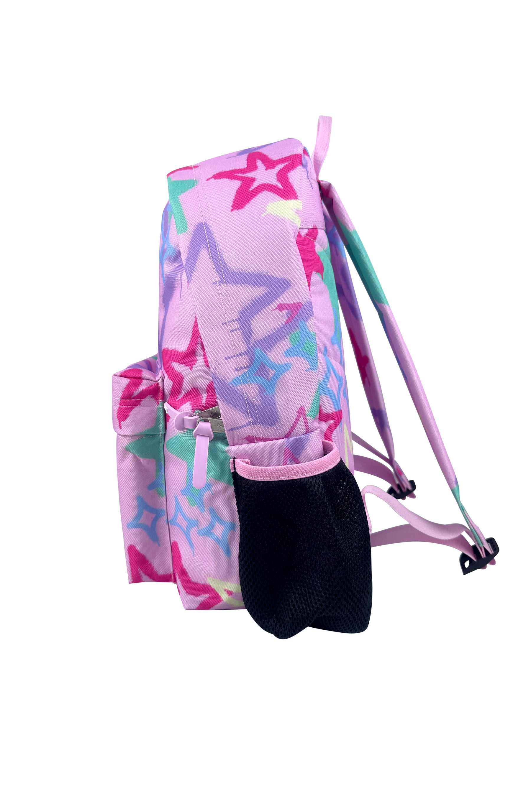 Iconic Backpack - Pink Graffiti Stars