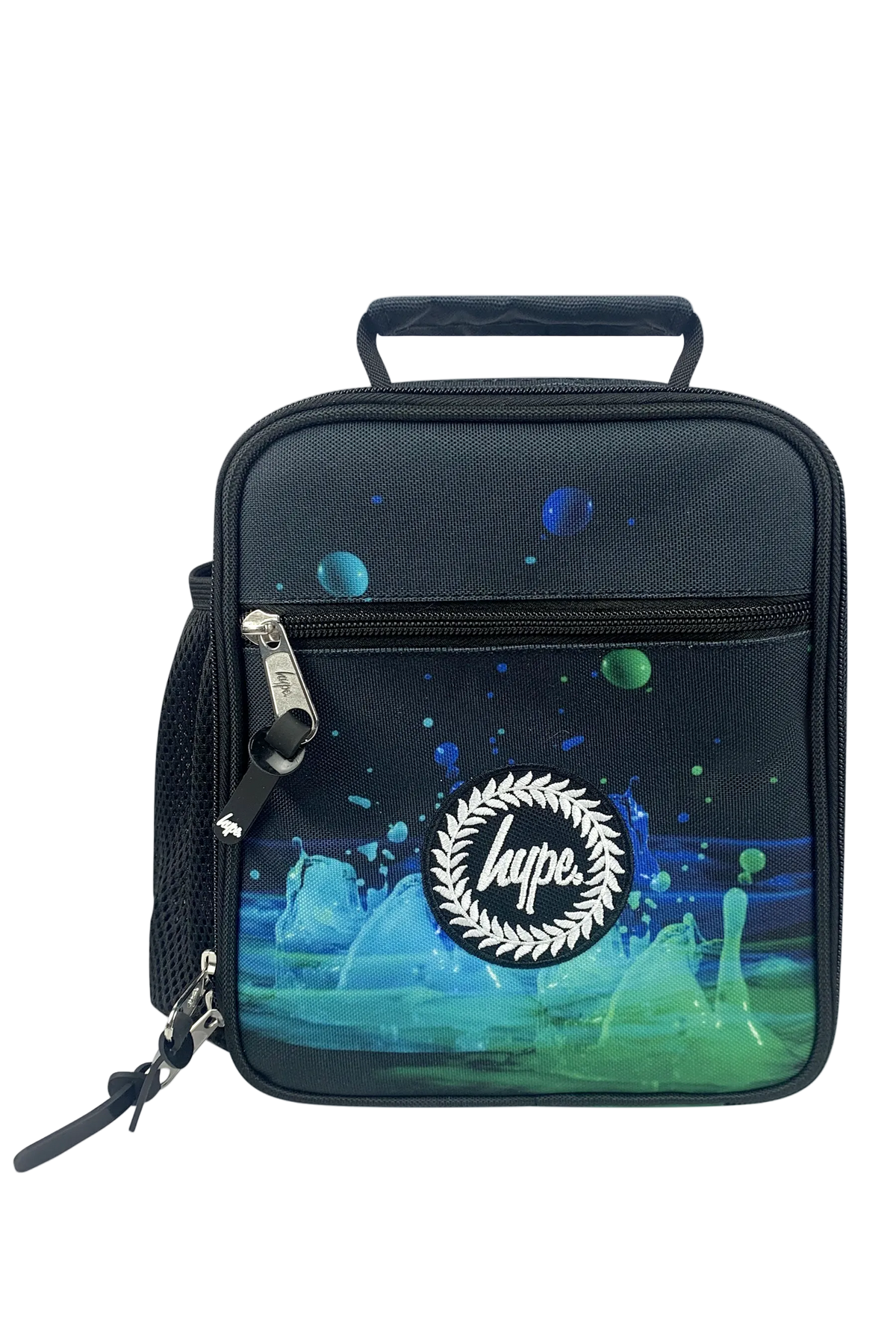 Lunch Bag Insulated Black 3D Droplets