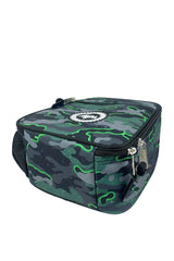 Hype Green Glow Camo insulated lunch bag — dimensions and size reference for school use