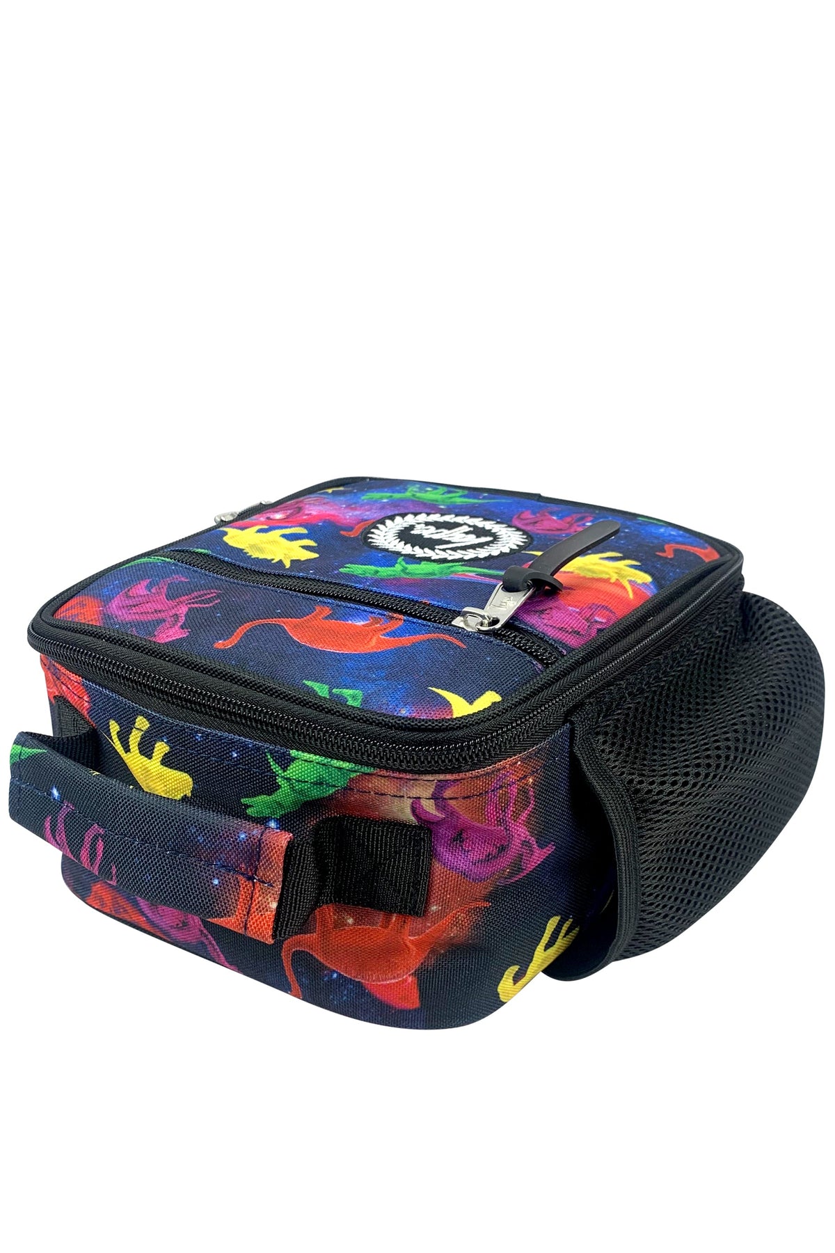 Hype Space Dinosaurs insulated lunch bag lifestyle shot — school-ready and on-trend