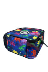 Hype Space Dinosaurs insulated lunch bag — bold colour and print from every angle