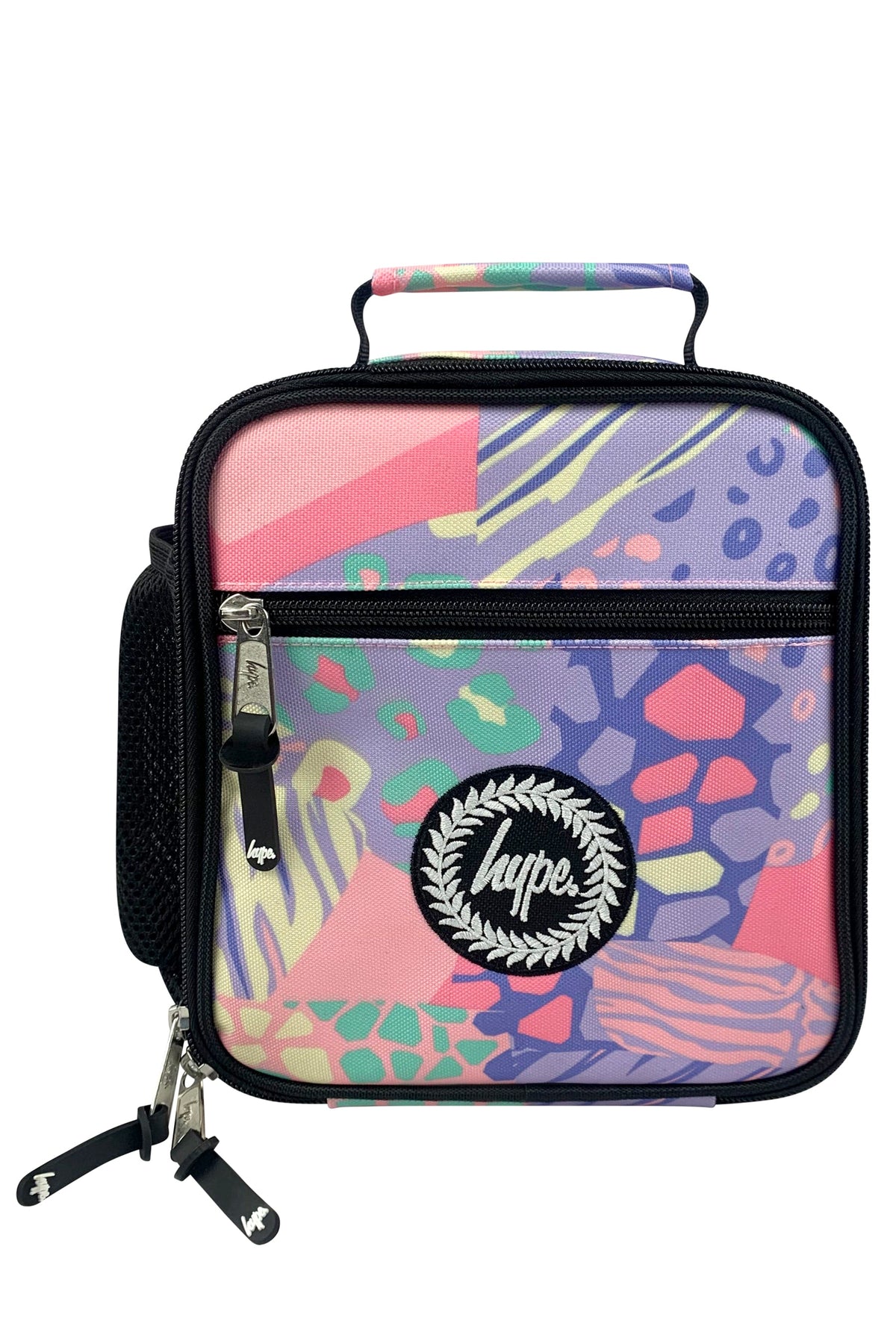 Hype Pastel Prints school bag set open interior — compartments and features