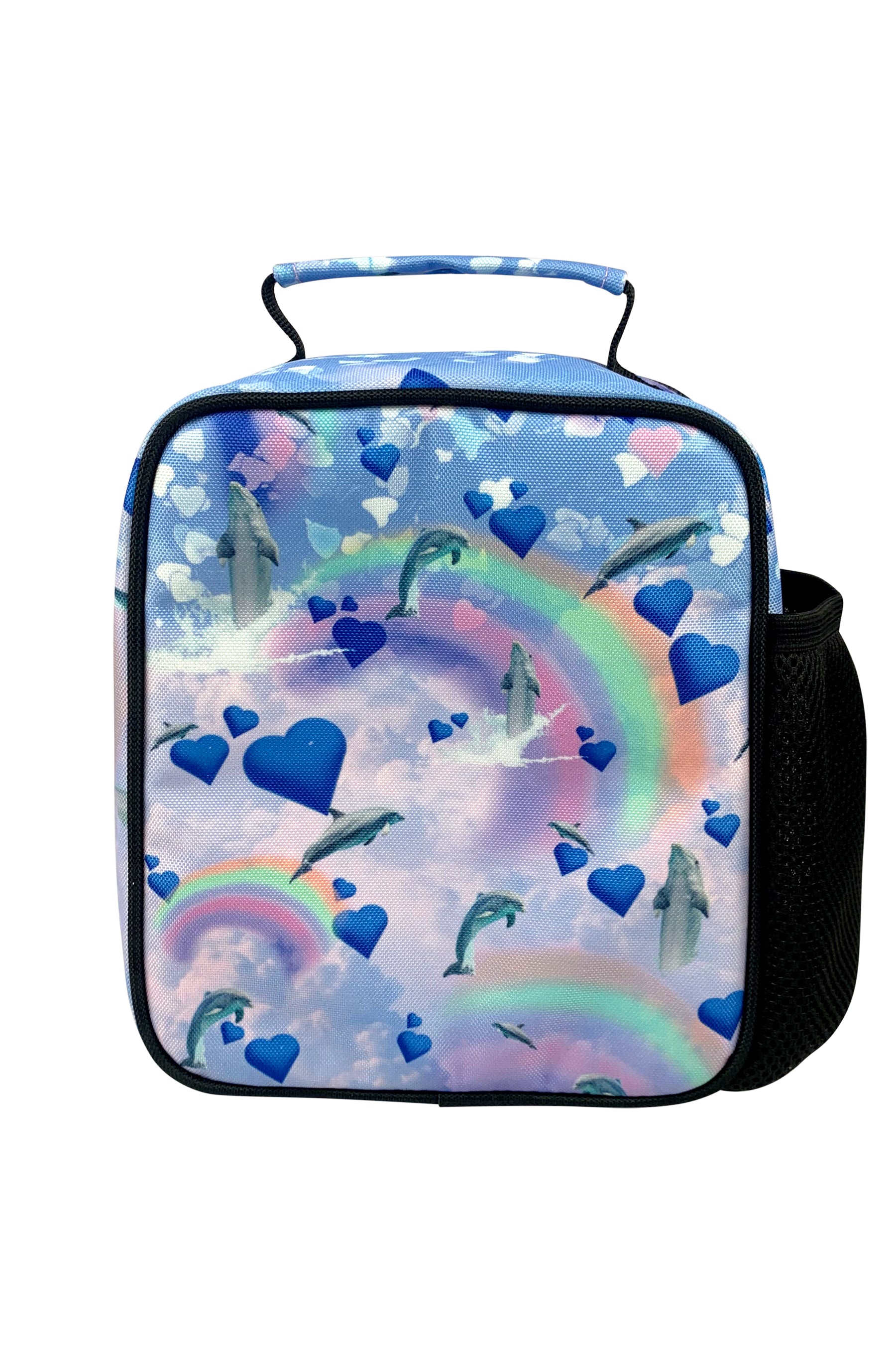 Insulated Lunch Bag - Rainbow Dolphins