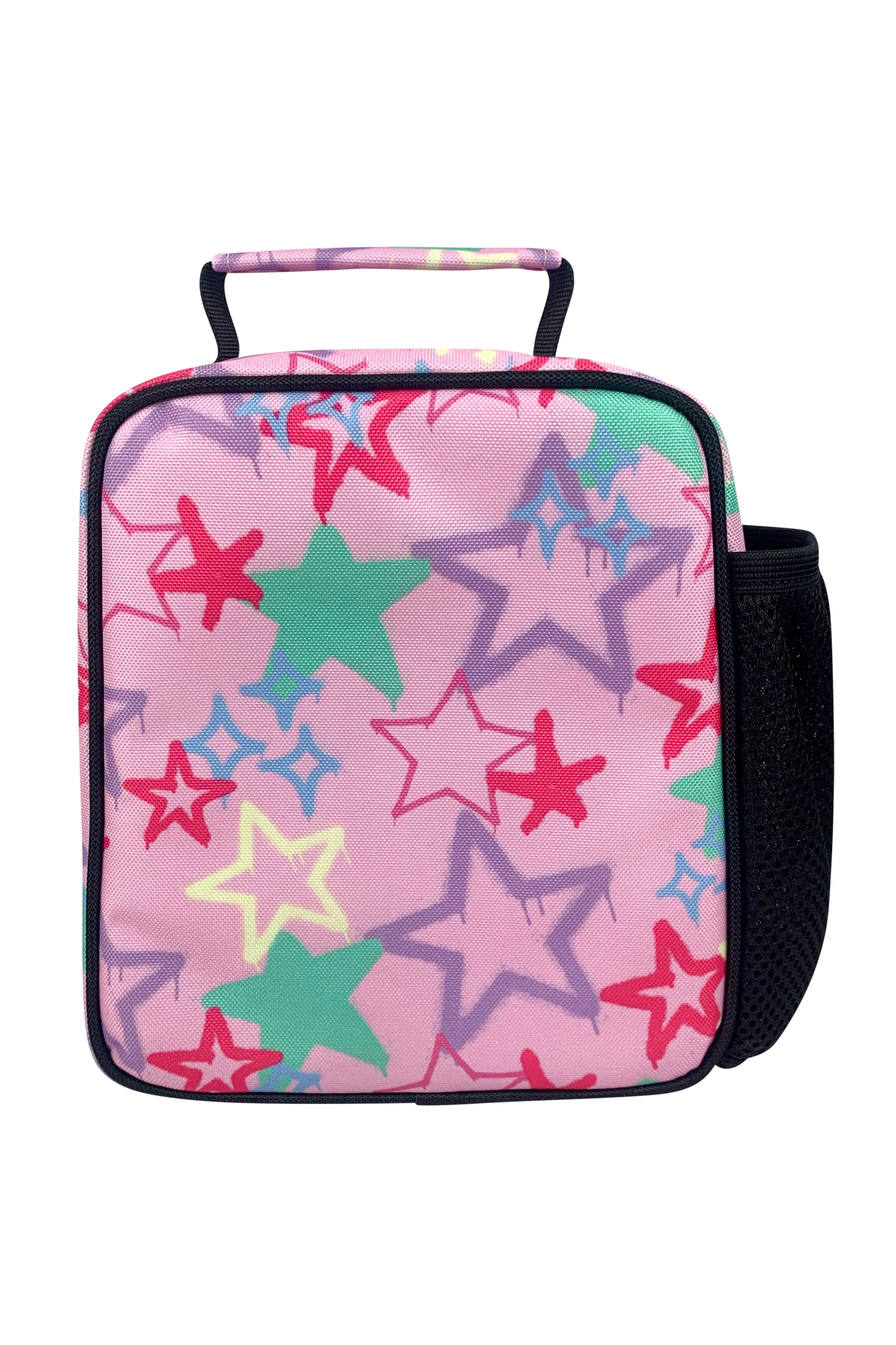 Insulated Lunch Bag - Pink Graffiti Stars