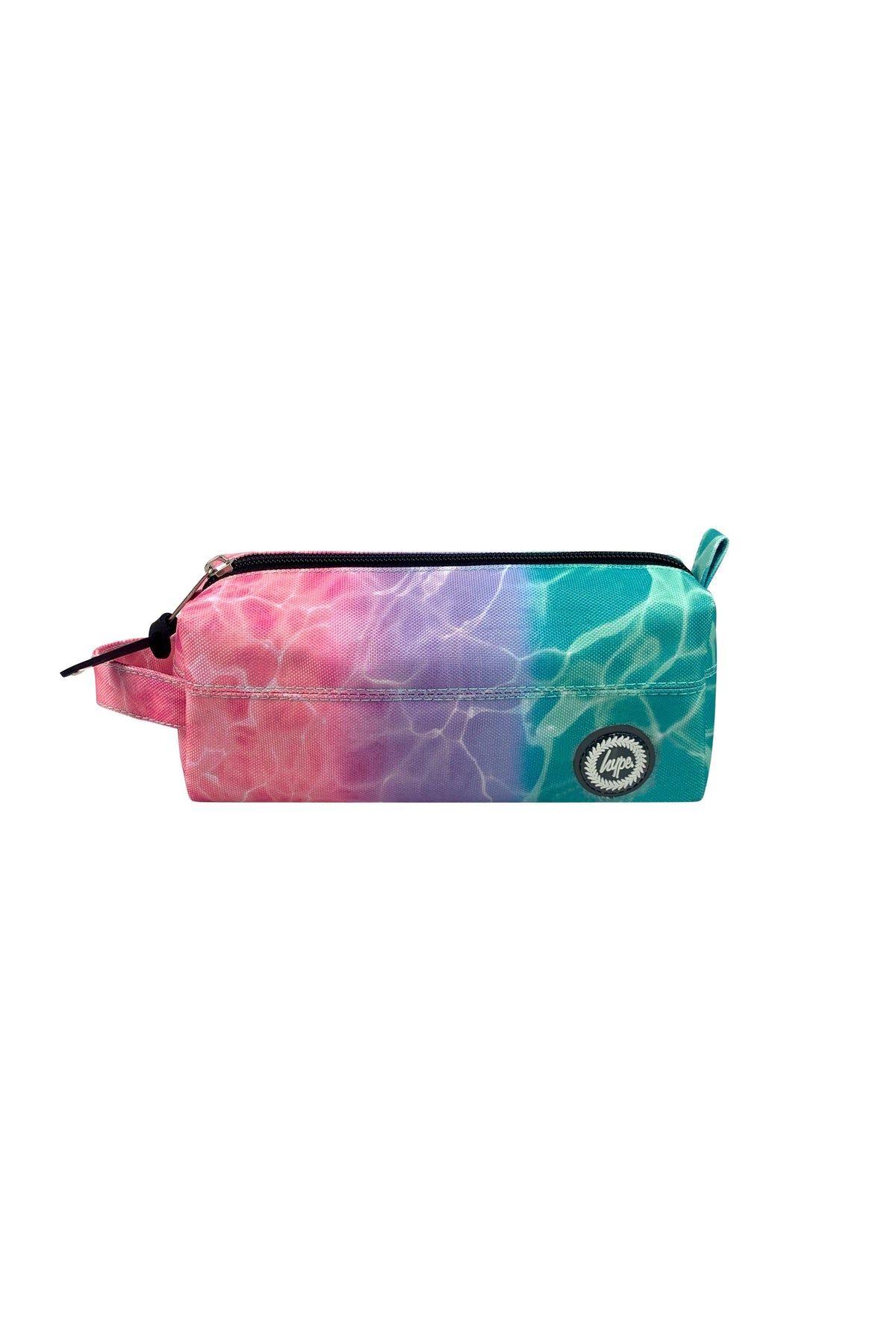 Multicolored pencil case with a pattern, back-to-school essentials