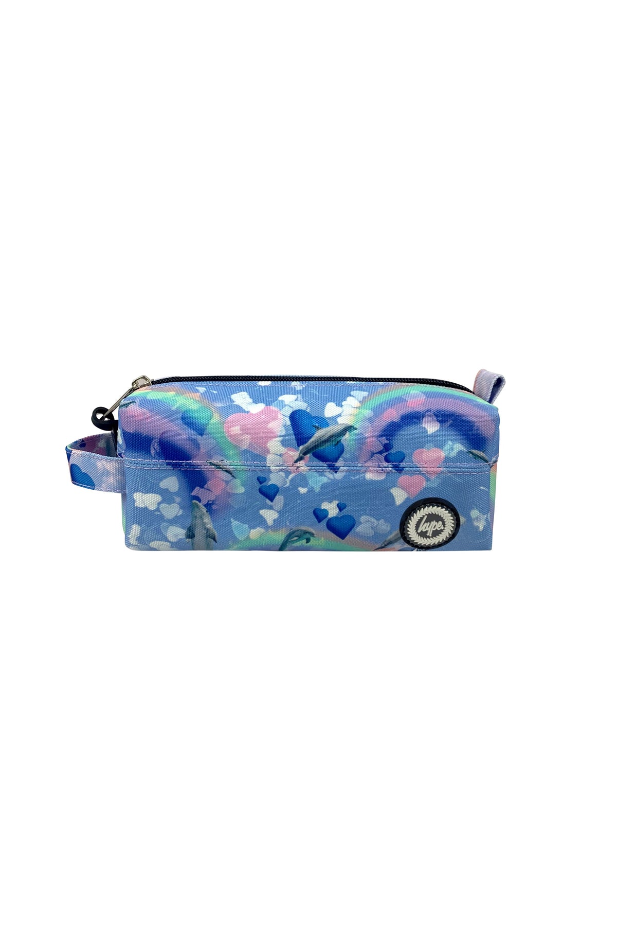 Hype Rainbow Dolphins pencil case — bold design for school in UAE