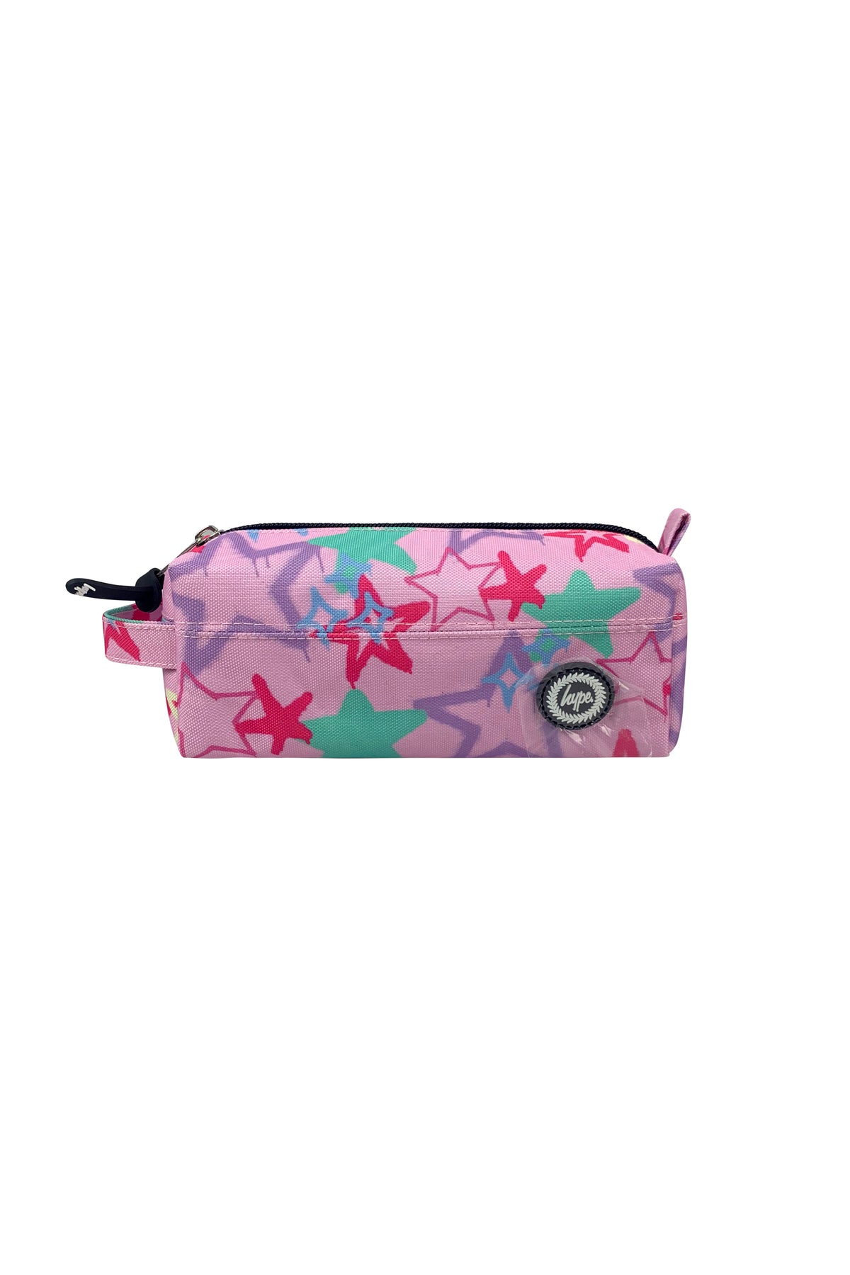 Hype Pink Graffiti Stars school bag set — layout showing all pockets and design details