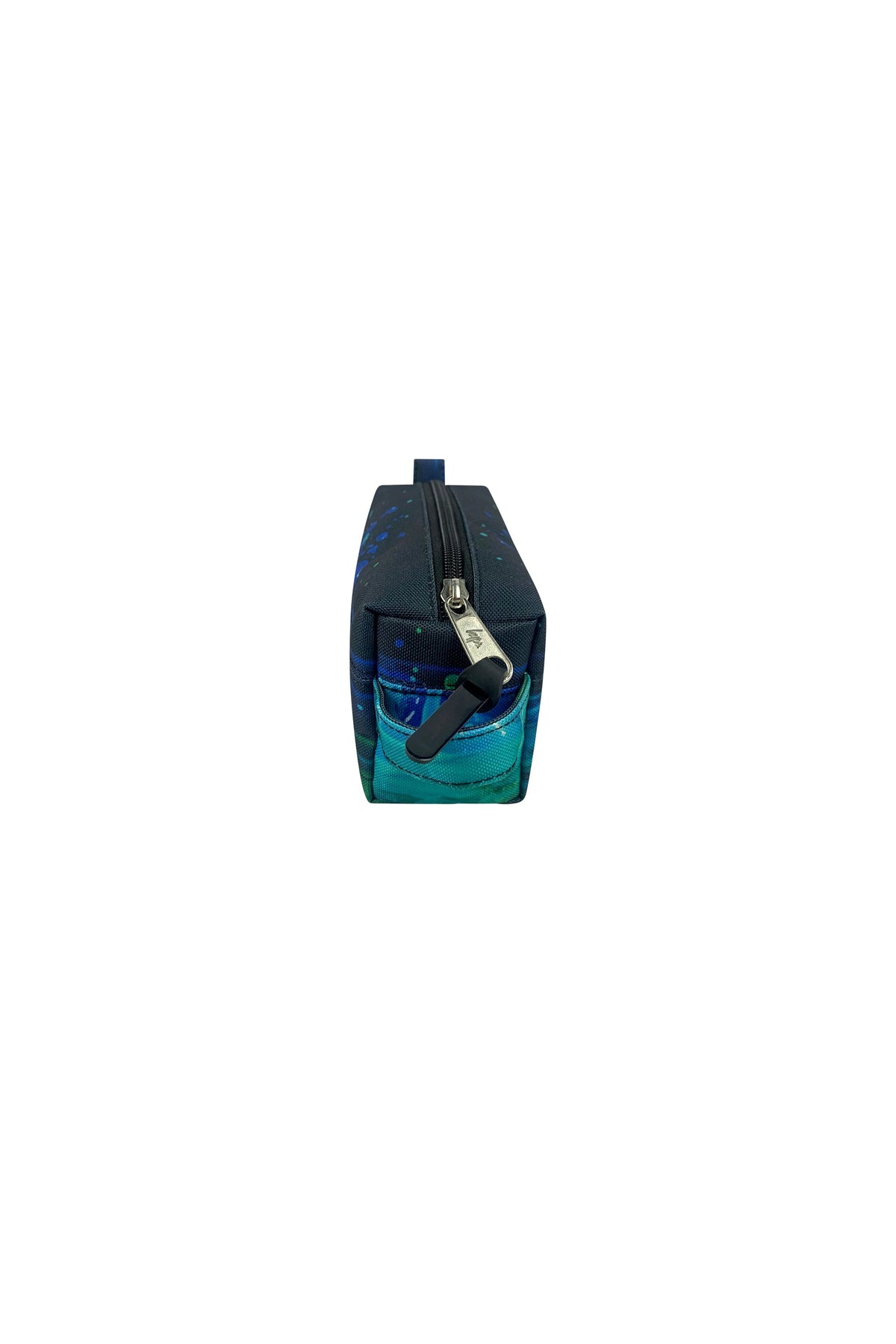 Hype Black 3D Droplets pencil case open — spacious interior for school stationery