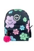 Backpack Iconic Black Happy Flowers