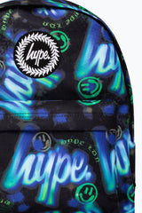 Hype Blue & Green Electric Smile backpack — school essential with iconic Hype branding