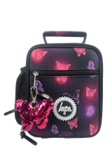 Lunch Bag Insulated Pink & Purple Glow Butterfly