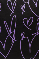 Hype Purple Glitter Scribble insulated lunch bag — open showing insulated interior and compartments