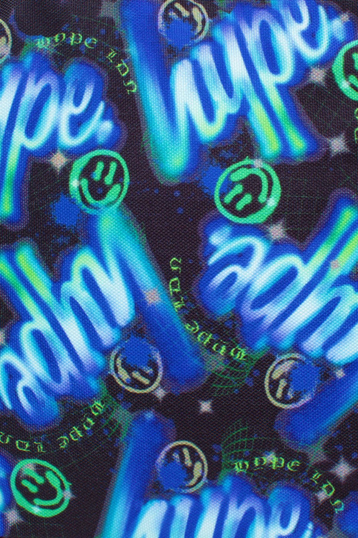 Hype Blue & Green Electric Smile insulated lunch bag lifestyle shot — school-ready and on-trend