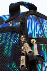 Hype Blue & Green Electric Smile insulated lunch bag — dimensions and size reference for school use