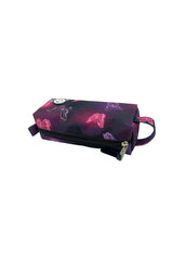 Hype Pink & Purple Glow Butterfly pencil case lifestyle shot — school-ready and on-trend