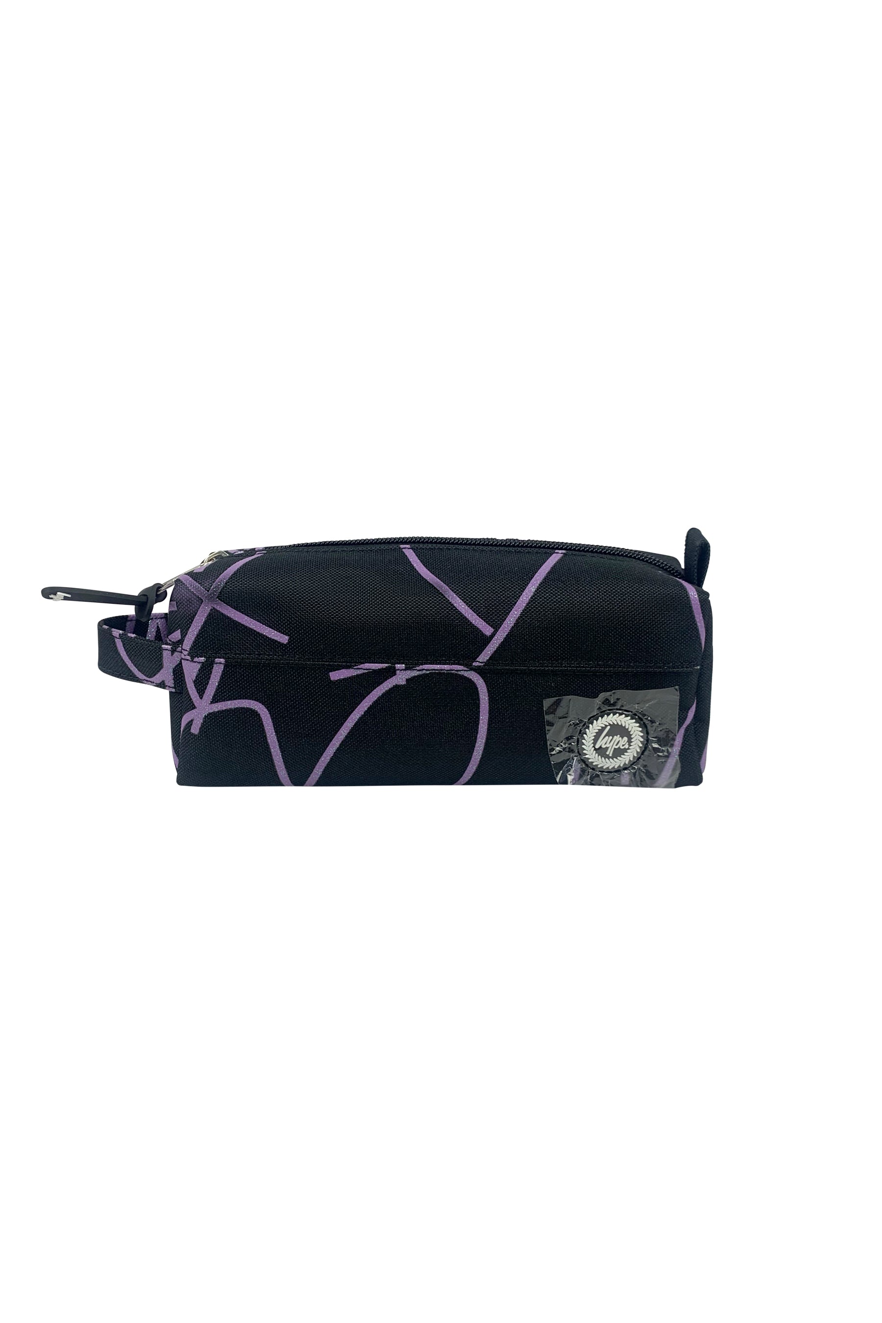 Original Pencil Pouch - Purple Glitter Scribble Heart