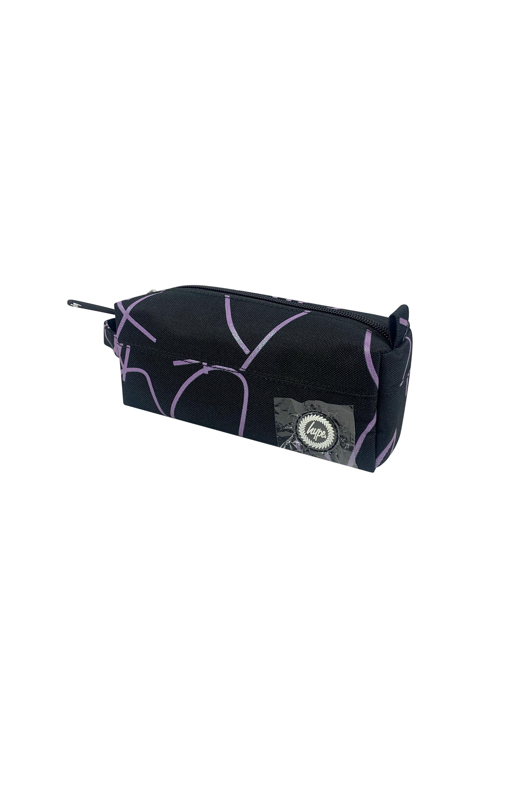 Original Pencil Pouch - Purple Glitter Scribble Heart